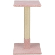 Škrabací sloupek BEANA, 69 cm, vzorovaný plyš, starorůžová