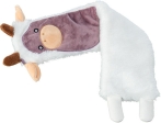 Be Eco kráva, recyklovaná hračka pro psy, šustící, 51 cm, polyester, bílá/fialová