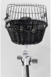 Přepravní koš na kolo s drátěnou kabinou - černý 50x41x35cm (max. 5kg)