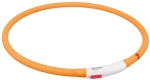 Flash USB svítící obojek XS-XL 70 cm / 10 mm,  - oranžová (RP 2,10 Kč)