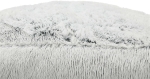 Vysoky polštář HARVEY obdelník 100 x 70cm, hebký potah s dlouhým vlasem, bílá/černá