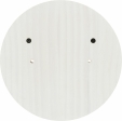 Schůdek, prvek na stěnu, ø 19 × 22 cm, borové dřevo, bílá