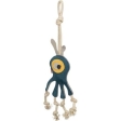 Monster - příšerka na laně, 47 cm, hračka pro psy,  100% pravá kůže/lano, petrolejová