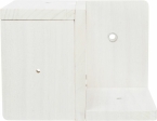 Lezecký prvek 3 - rohový díl, 16 x 21 x 16 cm, dřevo, bílá