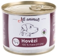 ALL ANIMALS hovězí, konzerva pro psy, 200 g