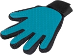 Pečující masážní rukavice černo/modrá 16 x 24 cm