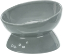 Ergonomická keramická miska XXL, vyvýšená, 0,35l/ ø 17cm, šedá