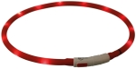 Flash USB svítící obojek XS-XL 70 cm / 10 mm,  - červená (RP 2,10 Kč)