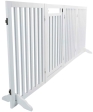 Ochranná bariéra s otvíracími dvířky 60-160 x 81 cm bílá