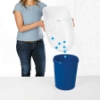 WC BERTO - dvojitá nádoba se sítem 59x39x22 cm,  - šedá/pastelově modrá/žulová