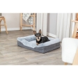 Vital Bed LINO, ortopedický obdélníkový pelech 70 x 55 cm, šedá/světlešedá
