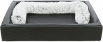 REMO Vital lůžko hranaté s okrajem, 110 x 80 cm, umělá kůže, černá