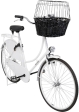 Přepravní koš na kolo s drátěnou kabinou - černý 50x41x35cm (max. 5kg)