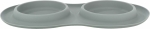 Set nízkých nerez misek v silikonovém prostírání, 2 × 0.3 l/ø 16 cm/47 × 3 × 26 cm, šedá