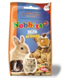 Nobby StarSnack Nobbits pamlsky pro hlodavce mléko a med 75g