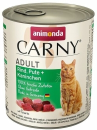 ANIMONDA konzerva CARNY Adult - hovězí, krůta, králík 800g