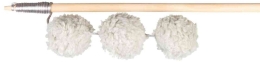 Hrací prut se 3 chrastícími míčky a s catnipem, 35 cm