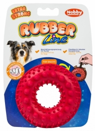 Nobby silná gumová hračka na pamlsky kruh 10,5 cm