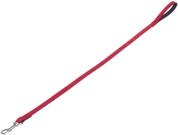 Nobby VELOURS vodítko ze semišové kůže L-XL 1 m červená
