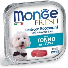 MONGE FRESH - paštika a kousky s tuňákem 100 g pro psy