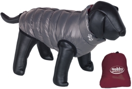 Nobby prošívaná vesta LIGHT pro psa oboustranná šedá / červená 44cm
