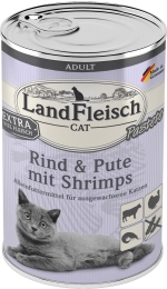 Landfleisch Cat Adult Pastete hovězí, krůta, krevety 400g