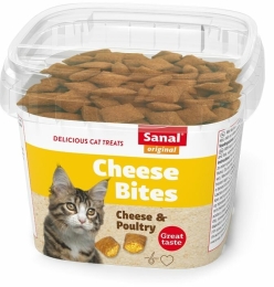 SANAL CHEESE BITES - plněný snack se sýrem, křupavý 75 g - DOPRODEJ