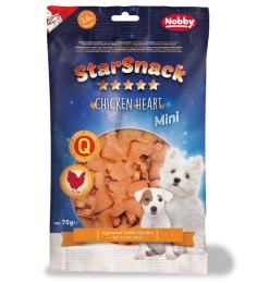 Nobby StarSnack Mini Soft Chicken Heart kuřecí pamlsky pro psy 70g