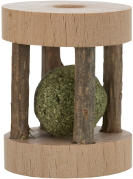 Váleček s kuličkou MATATABI - ježek v kleci, ø 4 × 5 cm