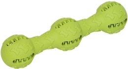 Nobby hračka dentální tyč s míčky pro psy 21 cm zelená