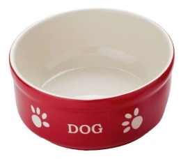 Nobby DOG miska červeno-béžová 12,0 x 3,7 cm 130ml