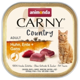 ANIMONDA CARNY Country Adult kuře, kachna a husa, paštika pro kočky 100 g
