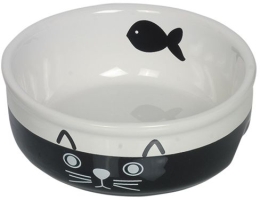 Nobby keramická miska pro kočky černobílá 13,5 cm