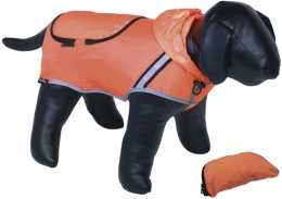 Nobby Rainy reflexní pláštěnka pro psa oranžová neon 44cm