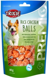 PREMIO Rice Chicken Balls, kuličky s kuřecím a rýží, 80g