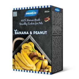 SMOOKIES Premium BANANA -  banánové sušenky 100% human grade, 200g