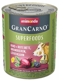 GRANCARNO Superfoods hovězí,čv.řepa,ostružiny,pampeliška 800 g pro psy