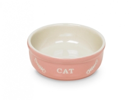 Nobby Cat keramická miska 13,5 cm růžová 250ml