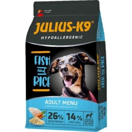 JULIUS K-9 HighPremium 12kg ADULT Hypoallergenic FISH&Rice