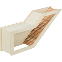 Pozorovací box s tunelem, 36 x 17 cm, přírodní dřevo