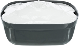 Pítko fontána Polygon, melamin/silikon, 2.5 l/ 28 × 11 × 22 cm, šedá/bílá (RP 5,10 Kč)