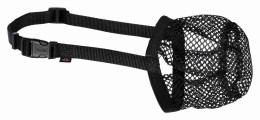 Ochranný náhubek polyester síťka S-M černý, 22 cm