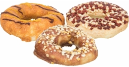 Donuts, buvolí kroužky s příchutí, ø 10 cm, 3 x 100 g