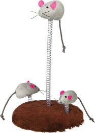 Myší rodinka na pružině 15 x 22 cm