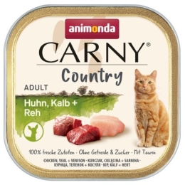 ANIMONDA CARNY Country Adult kuře, telecí a zvěřina, paštika pro kočky 100 g