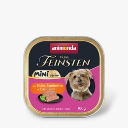 ANIMONDA paštika Vom Feinsten MINI Senior - kuře, králík, bazalka pro psy 100 g