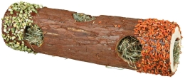 Dřevěný tunel se senem a květy ibišku, mrkví a hráškem 9 x 30 cm, 35 g