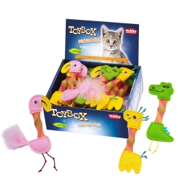Nobby Toy Box Cat plstěná zvířátka ze zoo 24 ks