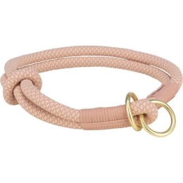 Soft Rope kulatý polostahovací obojek, L: 50 cm/ 10 mm, růžová/světlerůžová