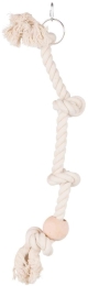 Závěsné bavlněné lano se 3 uzly 60cm/23mm